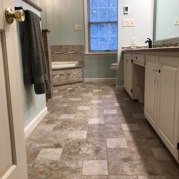 Bathroom before and after