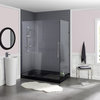 Voltaire 60"x36" Acrylic Black, Single-Threshold Shower Base, Right Drain