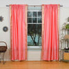 Pink Rod Pocket  Sheer Sari Curtain / Drape / Panel   - 43W x 96L - Pair