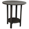 Phat Tommy Outdoor Pub Table, Tall Bar Height Poly Outdoor Furniture, Black