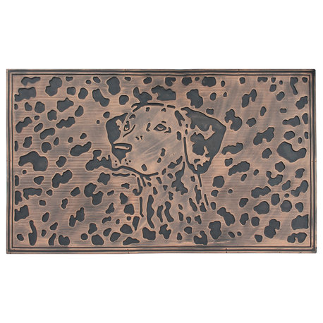 A1HC Dog Sketch Rubber Mat, Beautifully Copper Finished 18"x30"