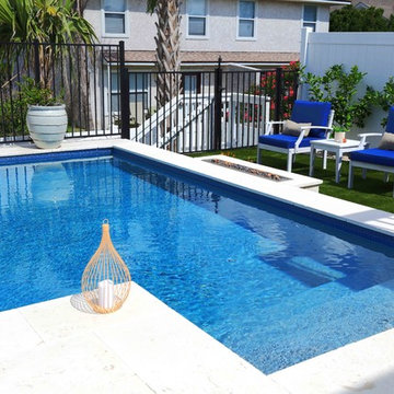 Amelia Island Coastal Contemporary Backyard