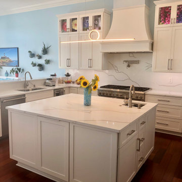 Transitional Kitchen Remodel Done in a Snow Color