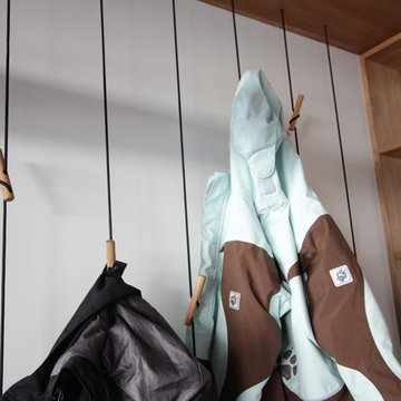 Garderobe Seile mit Häken aus Eiche
