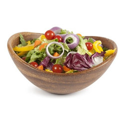 Crushed Bamboo Dark Swoop Bowl - Dining Bowls