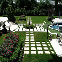 Ivory Travertine Project in Hewlett - Landscaping Stones And Pavers