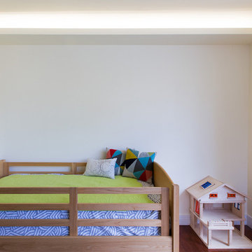 Warm uplighting creates a soft environment, perfect for a kids bedroom