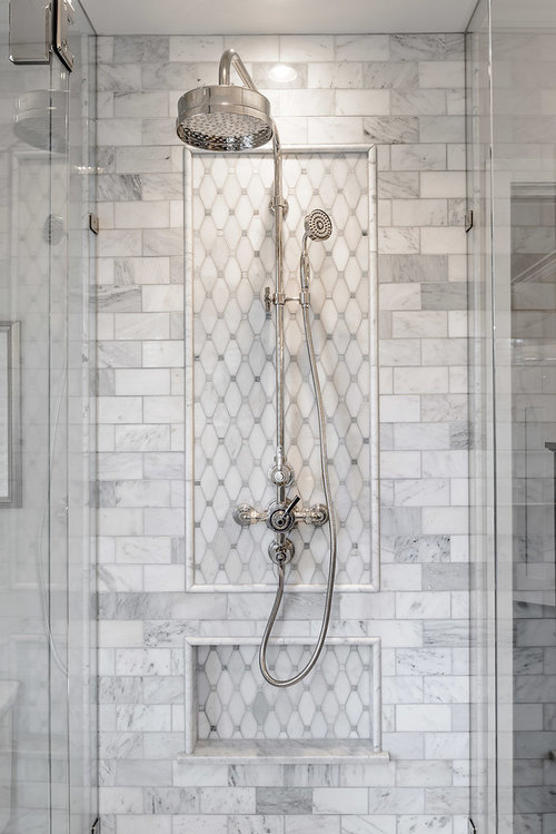 Exposed pipe shower system on outside wall&hellip;need false