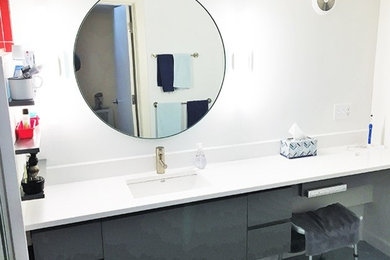 Bathroom - small contemporary bathroom idea in Boston
