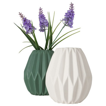 2 Piece Geometric Vases