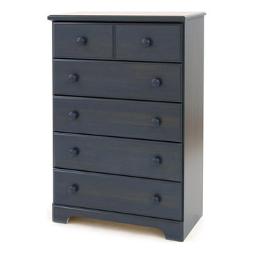 South Shore Summer Breeze 5 Drawer Chest in Blueberry