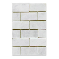 Milas White Tumbled Mosaic 2x4 - Home Accessories & Decor