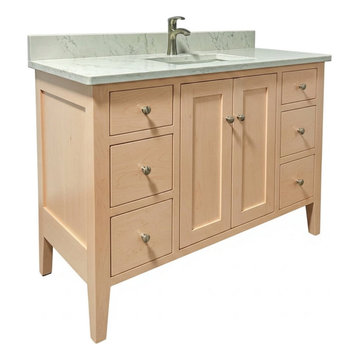 Handcrafted Amish Solid-Wood Vanity for a Traditional Bath