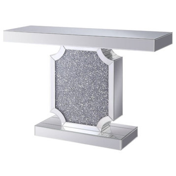 ACME Furniture Modern Crystal Clear Finish Noralie Console Table
