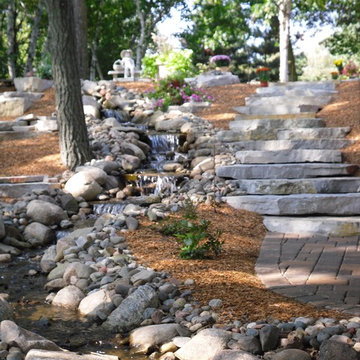 Stone outcropping steps