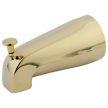 Kingston Brass 5-1/4" Zinc Tub Spout With Diverter, Polished Brass