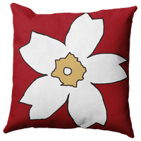 Polyester Outdoor Pillow, Floral