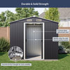 Outdoor Storage Shed with Air Vent, Lockable Door, 6 x 4 FT / 8 x 6 FT, 8' X 6'