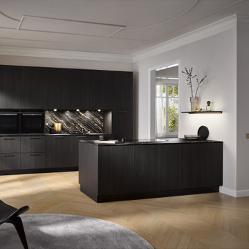 Fine Black Oak Modern Kitchen in Eastcote, Harrow by Kudos Interior Design