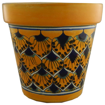 Mexican Ceramic Flower Pot Planter Folk Art Pottery Handmade Talavera 33