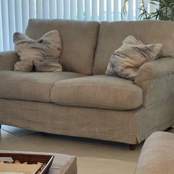 Custom Loveseat Slipcovers and Fresh Cushion Inserts