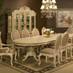 AICO Furniture - Lavelle 9 Piece Palatial Oval Table Set - 54002-04-9Set - Dining Tables