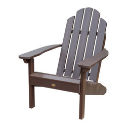 Highwood - Classic Outdoor Westport Adirondack Chair, Weathered Acorn - Adirondack Chairs