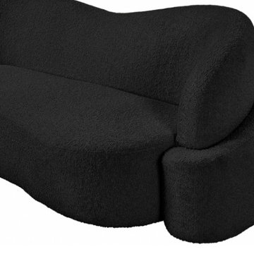 Principessa Boucle Fabric Sofa - Black