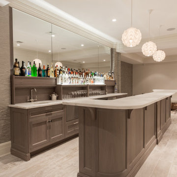 Harmonious Luxury Basement Bar in Southampton