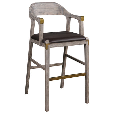 Montana Wood Kitchen Counter Stool, Bar Height