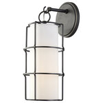 Hudson Valley Lighting - Hudson Valley Lighting 1500 Sovereign 1 Light 16" Tall Wall - Old Bronze - Features Durable steel construction Comes with a fabric cylinder shade (1) 15 watt medium (E26) bulb required Capable of being dimmed with compatible dimmable bulbs (not included) UL rated for damp locations Covered under Hudson Valley Lighting&#39;s 1 year warranty Dimensions Height: 16" Width: 7" Extension: 8" Product Weight: 3 lbs Shade Height: 11-3/4" Shade Diameter: 4-1/2" Backplate Diameter: 6" Electrical Specifications Max Wattage: 15 watts Number of Bulbs: 1 Max Watts Per Bulb: 15 watts Bulb Base: Medium (E26) Bulb Included: No