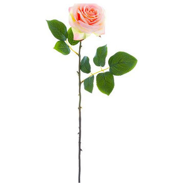 Silk Plants Direct Rose Spray, Peach Cream, Pack of 12
