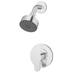 Symmons Industries - Identity Single Handle Shower Faucet Trim, Volume Control, 1.5 gpm, Chrome - Part of the sleek and modern Symmons Identity Collection, this complete shower trim kit consists of a showerhead, shower arm, escutcheon, ADA compliant shower lever handle, and integral volume control handle to adjust the shower water volume. The single mode showerhead is WaterSense certified and has a low flow rate of 1.5 GPM, conserving water and saving you money on your water bill without affecting the shower's performance. Like all Symmons products, this Identity shower trim kit is backed by a limited lifetime consumer warranty and 10 year commercial warranty.