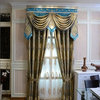 Luxury Window Curtain, Aegean Sea, 54X84, With Valance