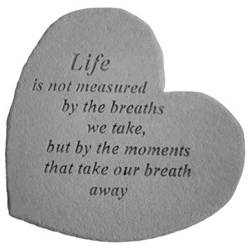 "Life is Not Measured" Heart Garden Stone