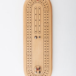 Compact Cribbage Board with Beautiful Pegs - Small - Board Games And Card Games