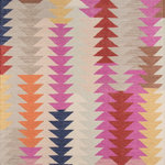 Momeni - Caravan Hand-Woven Reversible Rug, Multi, 2'x3' - The Momeni Rugs brand is known for bringing a modern update to traditional pieces, and the Caravan Handwoven Reversible Rug is no exception. Bright, contemporary colors transform the traditional kilim pattern into a modern floor covering. Fringed ends add texture while the geometric pattern sets the stage for a stylish space.