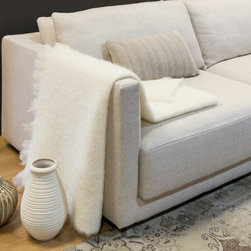 Cream Mohair Throw Blankets - Blankets