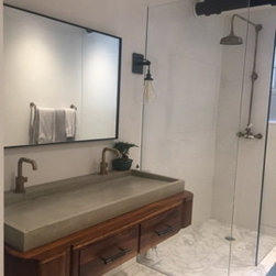 Custom Concrete Sinks - Bathroom Vanities And Sink Consoles