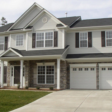 Beautiful White Siding & Stone Work Ideas | By Unified Home Remodeling