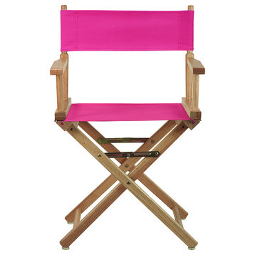 18" Director's Chair Natural Frame, Magenta Canvas