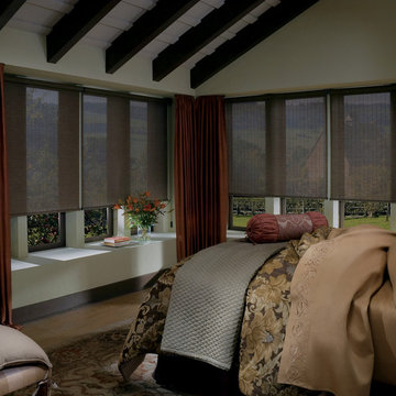 Master Bedroom with Roller Shades