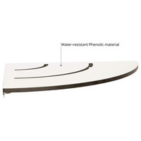 White Corner Shower Seat With 18" Radius