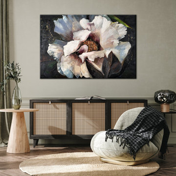 Textured floral wall art - Handmade painting "Peonies II"