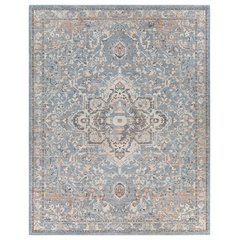 Surya Amore 8 x 10 Light Blue Indoor Medallion Oriental Area Rug