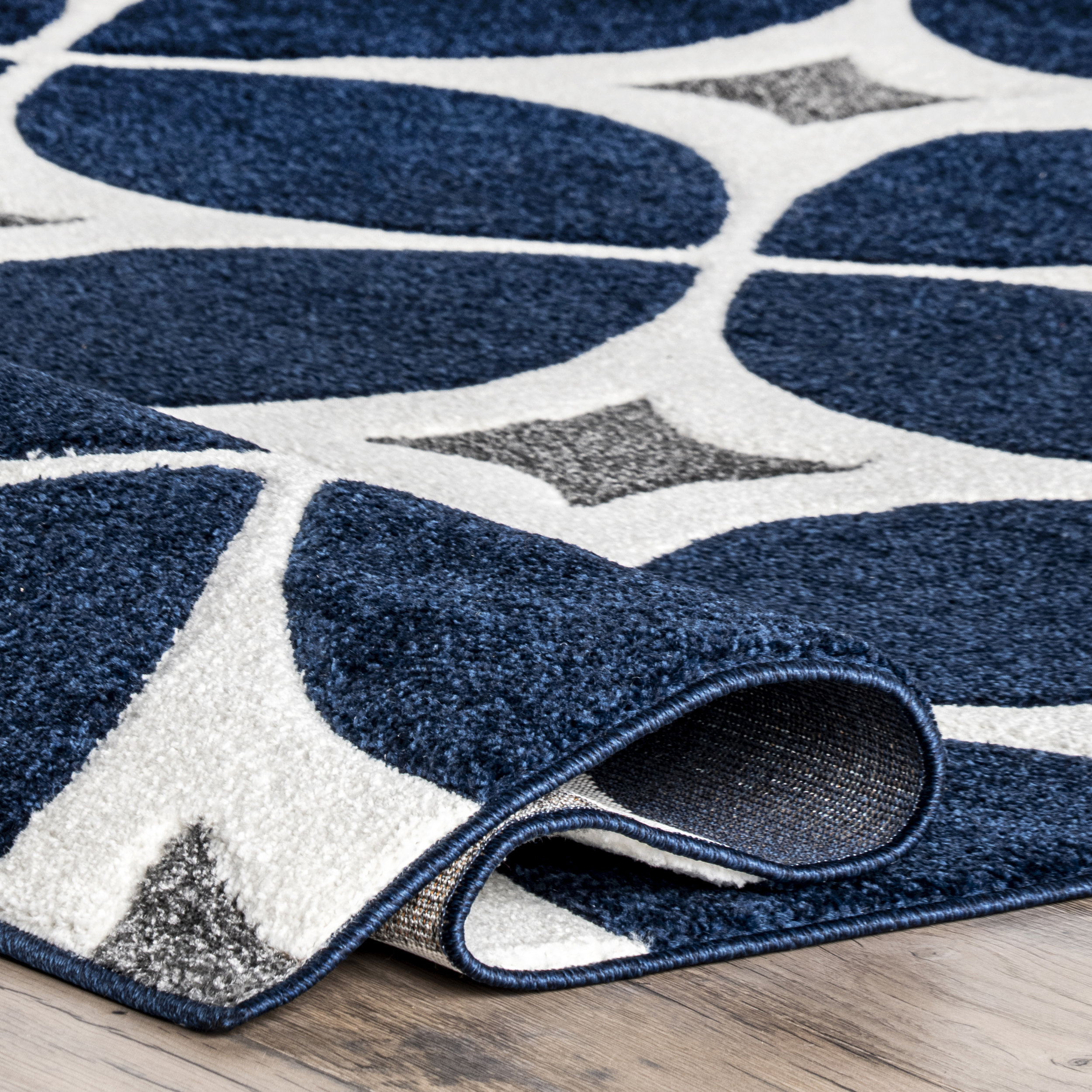 Nuloom Hand-Tufted Gabriela Area Rug, Navy 4'x6'