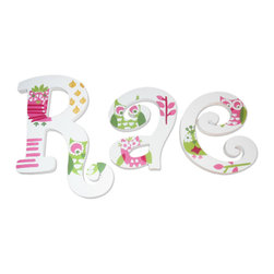Custom Painted Owl Letters - Wall Letters