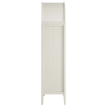 Nolan Tall Storage Display Cabinet - White Oak