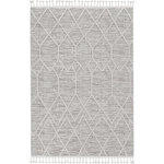 KAS - KAS Willow 1102 Ivory Gray Honeycomb Area Rug, 5'3"x7'7" - Combined with comfort, style, and design these rugs are out of this world trendy! Willow is 100% polyester machine woven with a decorative cut loop pile and of course, fringe! These rugs will be a statement piece in your home for years. Exclusively made in Turkey.