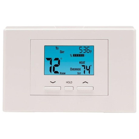 Lux Digital Programmable Thermostat, Square, White